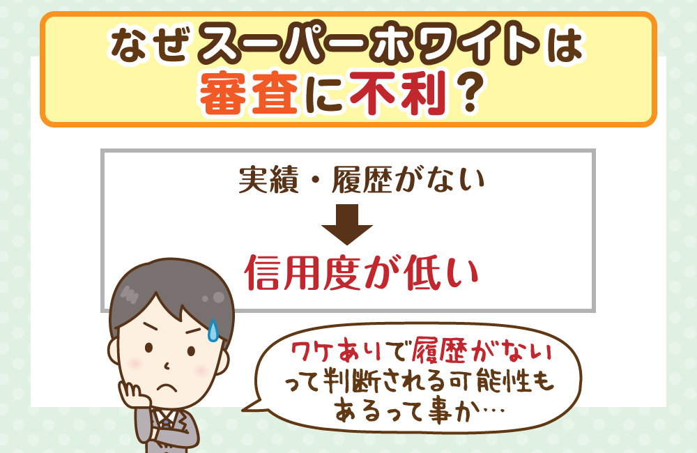 審査が不利になる「（スーパー）ホワイト」の概要とデメリット