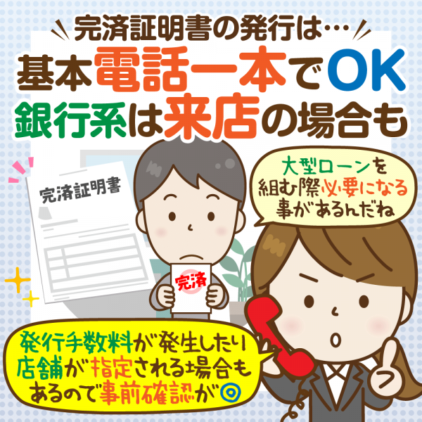 完済証明書 解約証明書は電話一本で手に入れられる その例外と各社の姿勢