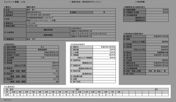 Cic 信用 情報