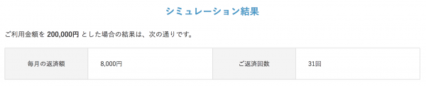 「極度額30万円、借入額20万円、金利年15%」の例