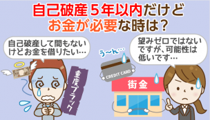 【重度ブラック】自己破産５年以内でも審査に通るカードローンは？喪明け後の対応も