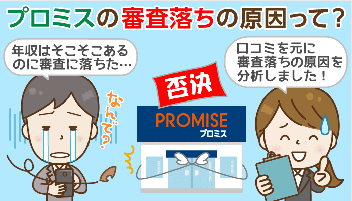 アンケートから分析 プロミスの審査に落ちた6つの理由とその後の申込み先候補 アンケートから分析 プロミスの審査に落ちた6つの理由とその後の申込み先候補