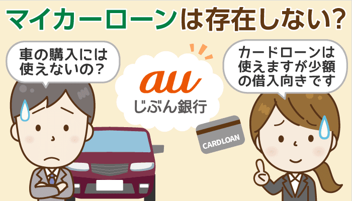 auじぶん銀行カードローンは車検代や整備費向き：自動車購入時の選択肢は？